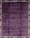 Machine Washable Abstract Plum Purple Rug, wshabs2030