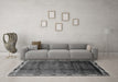 Machine Washable Abstract Gray Modern Rug in a Living Room,, wshabs2030gry