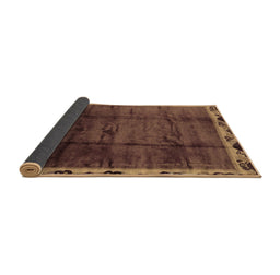 Sideview of Abstract Brown Modern Rug, abs2030brn