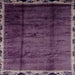 Square Machine Washable Abstract Plum Purple Rug, wshabs2030