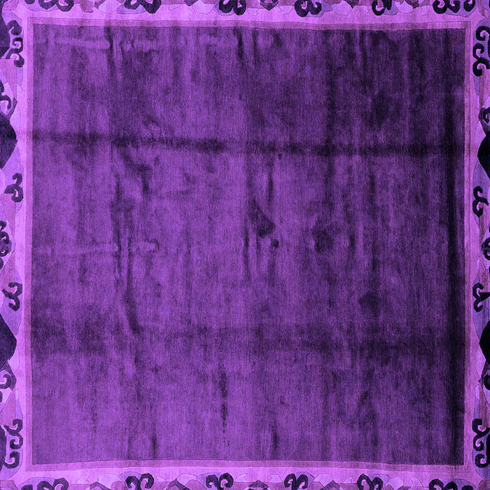 Square Machine Washable Abstract Purple Modern Area Rugs, wshabs2030pur
