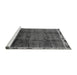 Sideview of Machine Washable Abstract Gray Modern Rug, wshabs2030gry