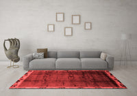 Machine Washable Abstract Red Modern Rug, wshabs2030red