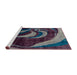 Sideview of Machine Washable Abstract Purple Lily Purple Rug, wshabs2031