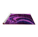 Sideview of Machine Washable Abstract Pink Modern Rug, wshabs2031pnk