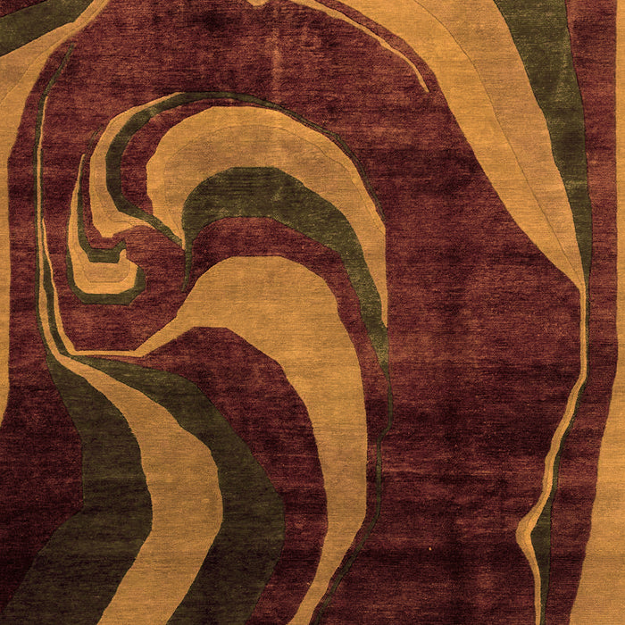 Machine Washable Abstract Orange Modern Area Rugs, wshabs2031org