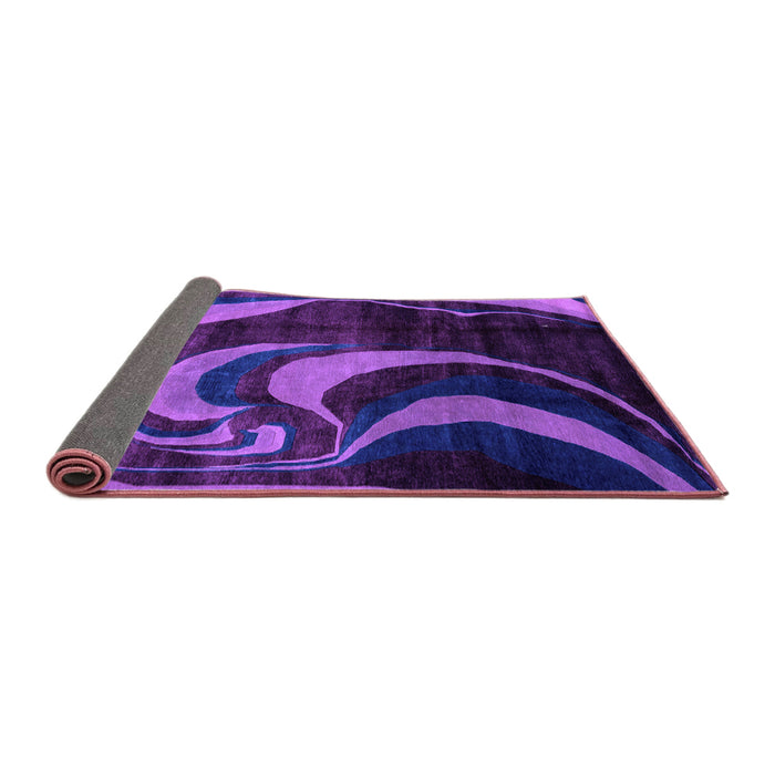 Sideview of Abstract Purple Modern Rug, abs2031pur