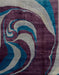Machine Washable Abstract Purple Lily Purple Rug, wshabs2031