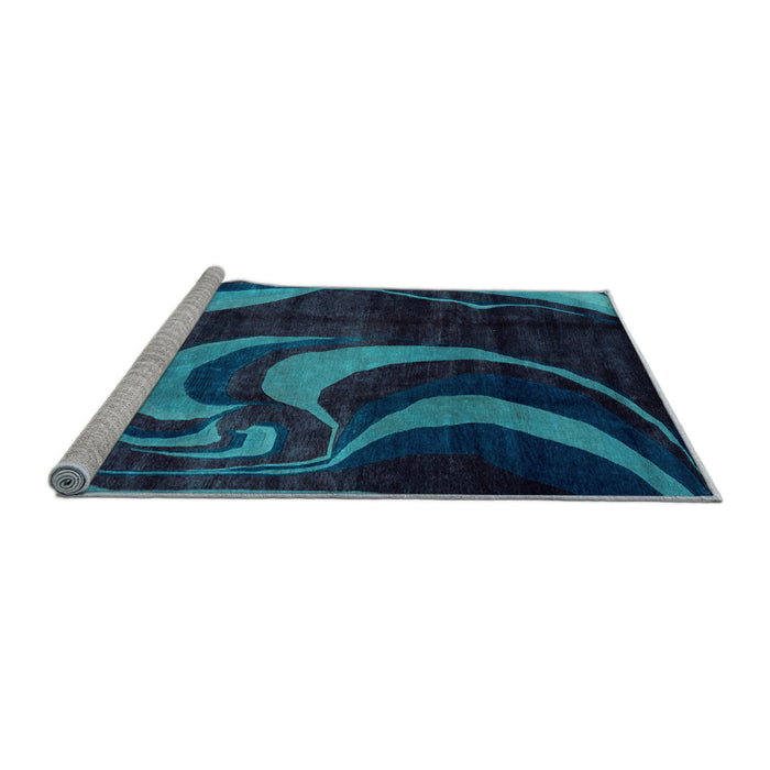 Sideview of Machine Washable Abstract Light Blue Modern Rug, wshabs2031lblu
