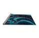 Sideview of Machine Washable Abstract Light Blue Modern Rug, wshabs2031lblu