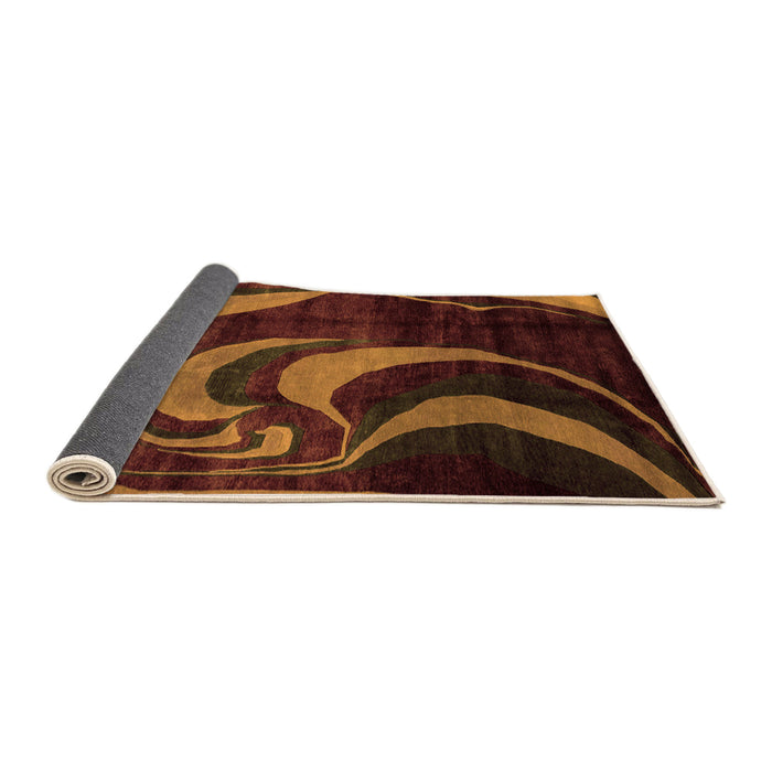 Sideview of Abstract Orange Modern Rug, abs2031org