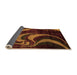 Sideview of Abstract Orange Modern Rug, abs2031org