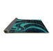 Sideview of Abstract Turquoise Modern Rug, abs2031turq