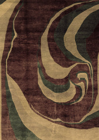 Abstract Brown Modern Rug, abs2031brn