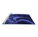 Sideview of Machine Washable Abstract Blue Modern Rug, wshabs2031blu