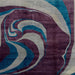 Square Abstract Purple Lily Purple Modern Rug, abs2031