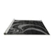 Sideview of Machine Washable Abstract Gray Modern Rug, wshabs2031gry