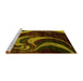 Sideview of Machine Washable Abstract Yellow Modern Rug, wshabs2031yw