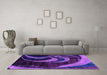 Machine Washable Abstract Purple Modern Area Rugs in a Living Room, wshabs2031pur