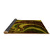 Sideview of Abstract Yellow Modern Rug, abs2031yw