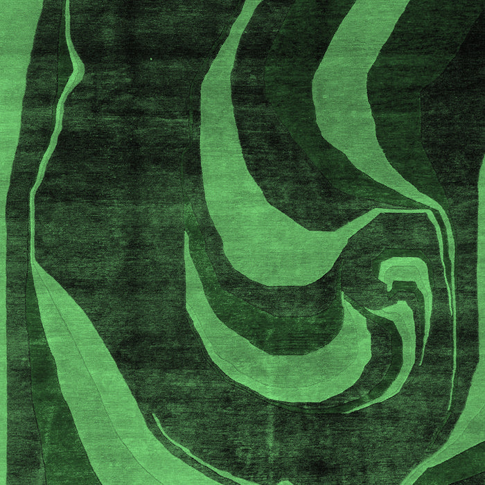 Machine Washable Abstract Emerald Green Modern Area Rugs, wshabs2031emgrn