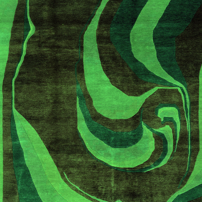 Abstract Green Modern Rug, abs2031grn