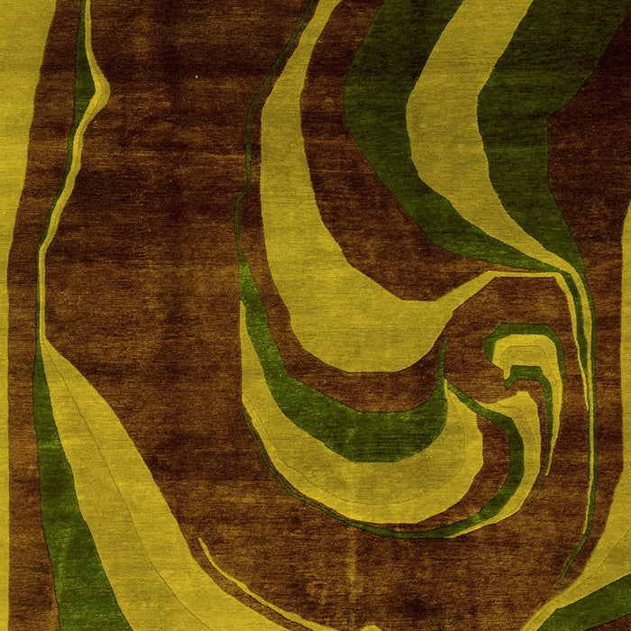 Abstract Yellow Modern Rug, abs2031yw