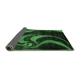 Sideview of Abstract Emerald Green Modern Rug, abs2031emgrn