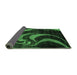 Sideview of Abstract Emerald Green Modern Rug, abs2031emgrn