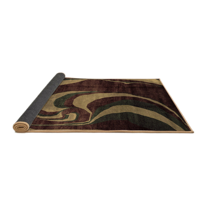Sideview of Abstract Brown Modern Rug, abs2031brn