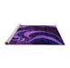 Sideview of Machine Washable Abstract Purple Modern Area Rugs, wshabs2031pur