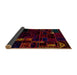 Sideview of Abstract Bakers Brown Patchwork Rug, abs2032