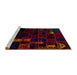 Sideview of Machine Washable Abstract Bakers Brown Rug, wshabs2032