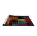 Sideview of Machine Washable Abstract Coffee Brown Rug, wshabs2033