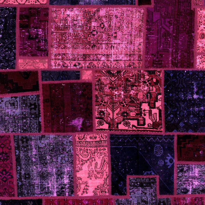 Patchwork Pink Transitional Rug, abs2033pnk