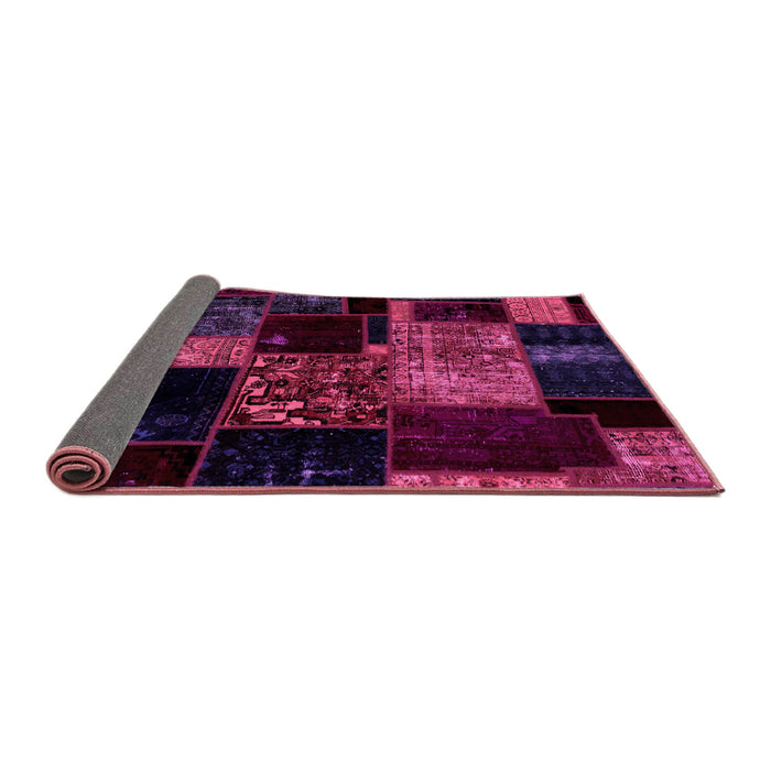 Sideview of Patchwork Pink Transitional Rug, abs2033pnk