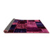 Sideview of Patchwork Pink Transitional Rug, abs2033pnk