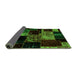 Sideview of Patchwork Green Transitional Rug, abs2033grn