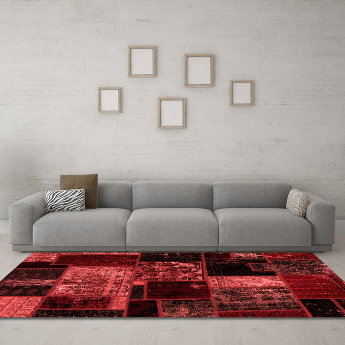 Transitional Red Washable Rugs