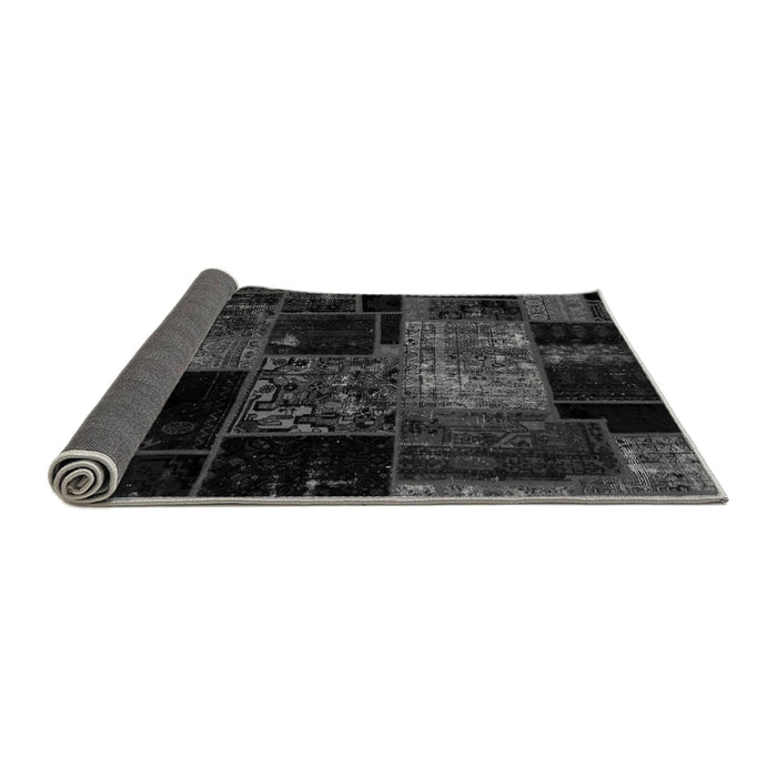 Sideview of Patchwork Gray Transitional Rug, abs2033gry