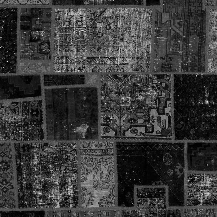 Machine Washable Patchwork Gray Transitional Rug, wshabs2033gry