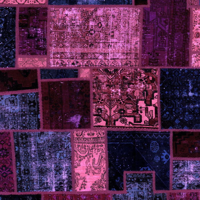 Patchwork Purple Transitional Rug, abs2033pur