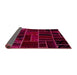 Sideview of Abstract Pink Violet Pink Modern Rug, abs2034