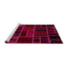 Sideview of Machine Washable Abstract Pink Violet Pink Rug, wshabs2034