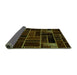 Sideview of Abstract Green Modern Rug, abs2034grn