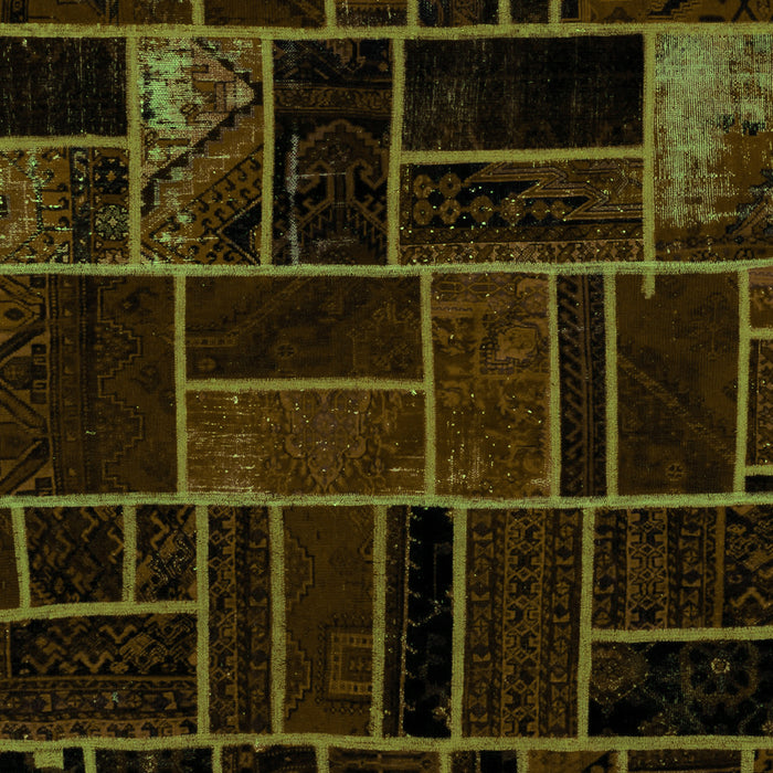 Machine Washable Abstract Green Modern Area Rugs, wshabs2034grn
