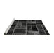 Sideview of Machine Washable Abstract Gray Modern Rug, wshabs2034gry