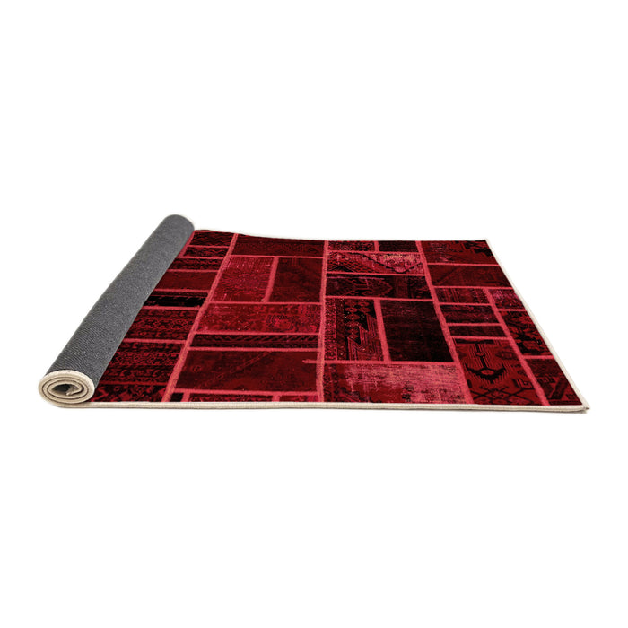 Sideview of Abstract Orange Modern Rug, abs2034org