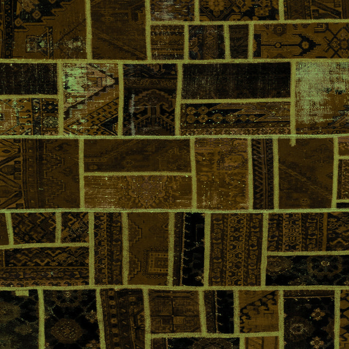 Square Machine Washable Abstract Green Modern Area Rugs, wshabs2034grn