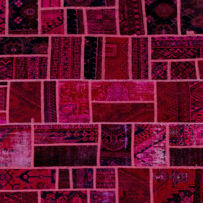 Square Abstract Pink Violet Pink Modern Rug, abs2034